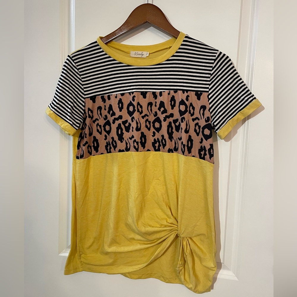 Yellow Leopard Top